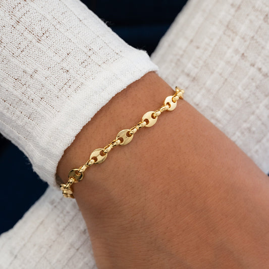 Pulsera Grano de Cafe Mujer 5mm